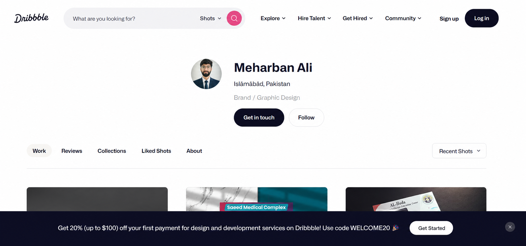 Meharban Ali graphic design portfolio on Dribbble
